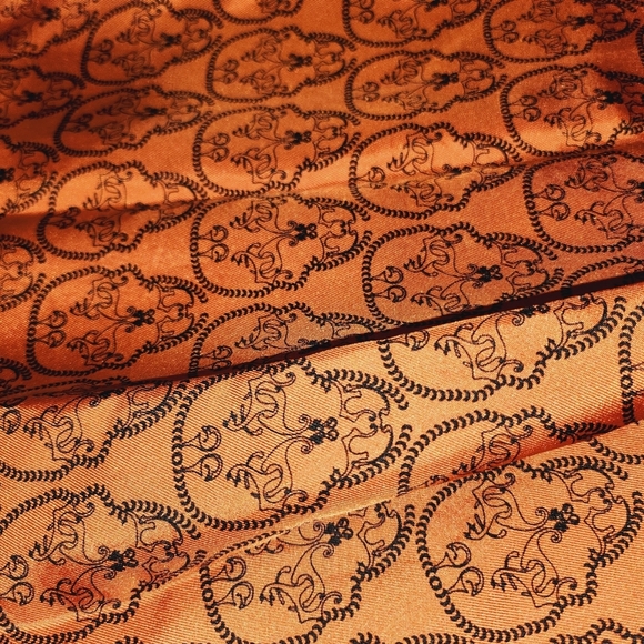 THOMAS WYLDE Orange,black Silk Skull Print Scarf - Picture 12 of 14